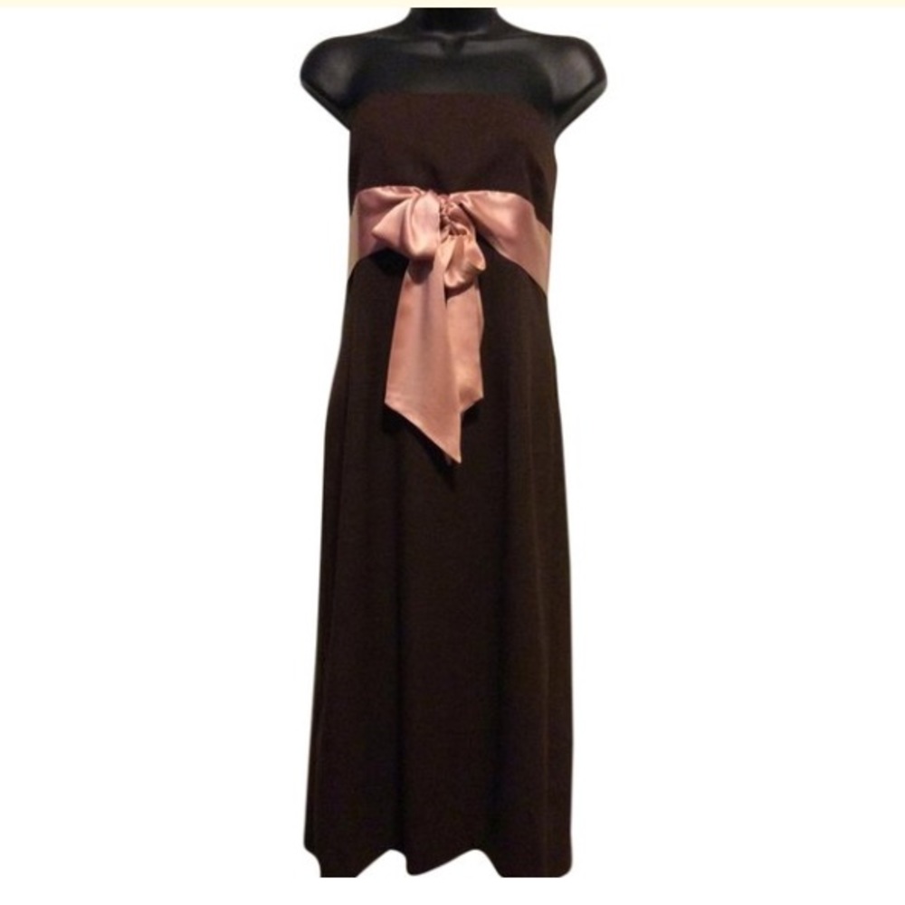 Ruth Strapless Pink Bow Dress